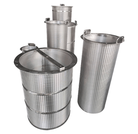 Wedge wire mesh cartridge lefilter