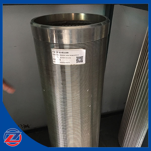 Stainless steel continuous Slot Wedge Wire wound Well Screen