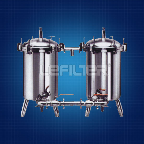 Water treatment equitment stainless steel double type bag fi